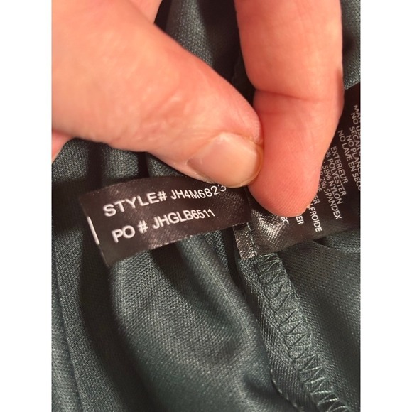 Women's Size 14 Hunter Green Sleeveless Lace Waist Midi Dress Wedding Guest - Picture 6 of 12